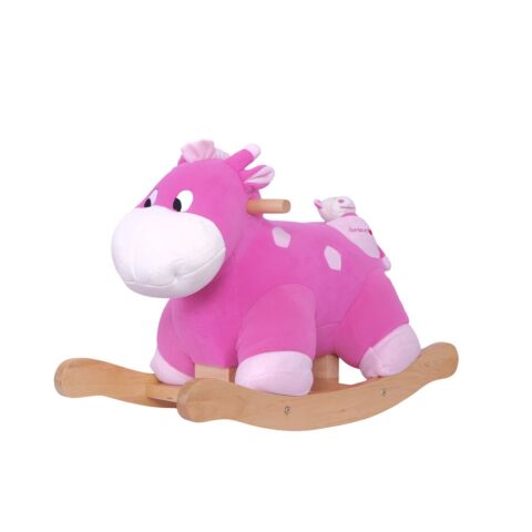 Hojdací hrošík Nele ružový s bábätkom